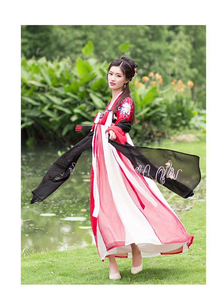 Chinese Red Hanfu Dress