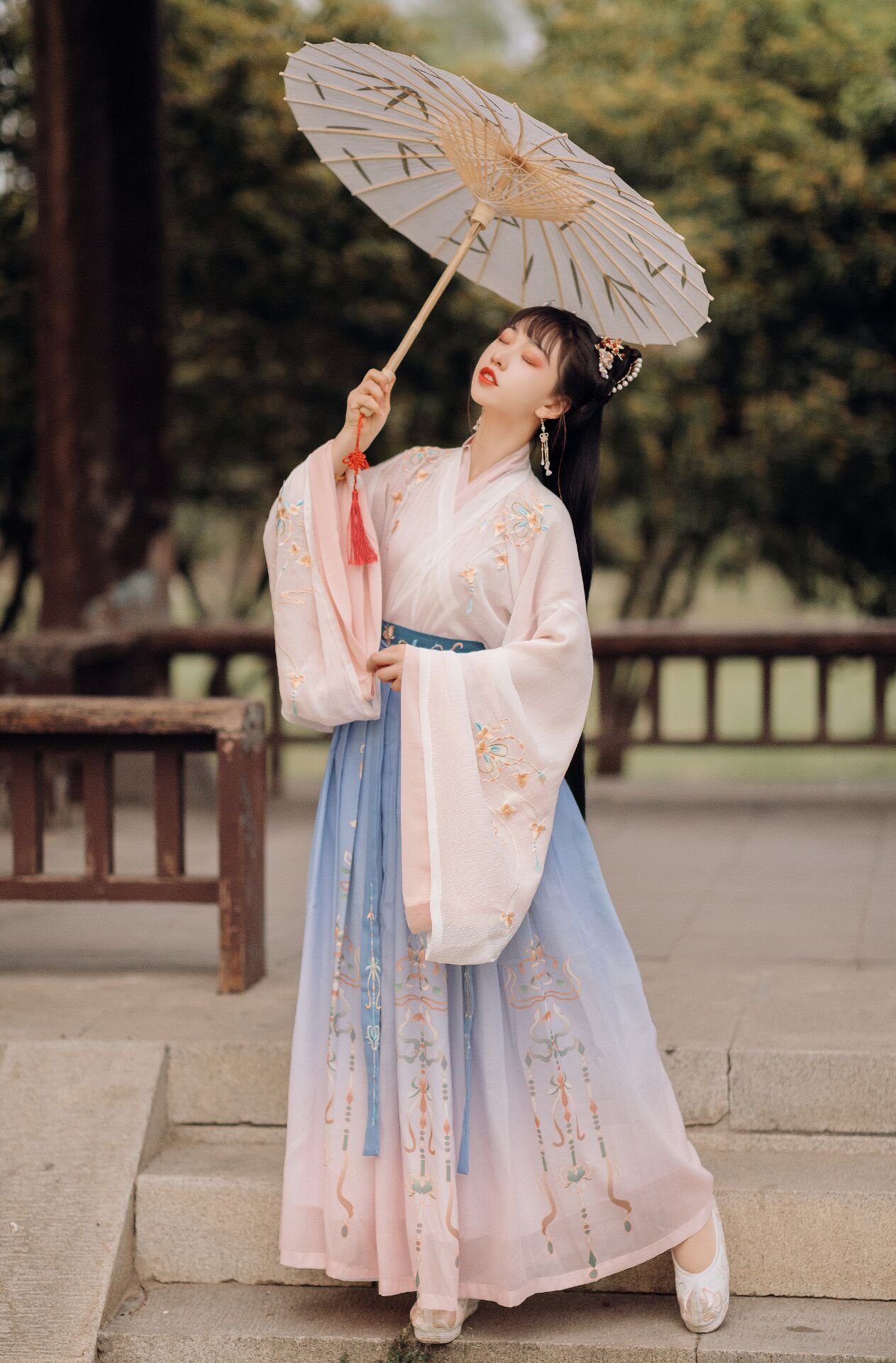 Women Hanfu Dress Traditional Chinese Cloth Outfit Ancient Folk Dance Stage Costumes Oriental Fairy Princess Cosplay - Image 3