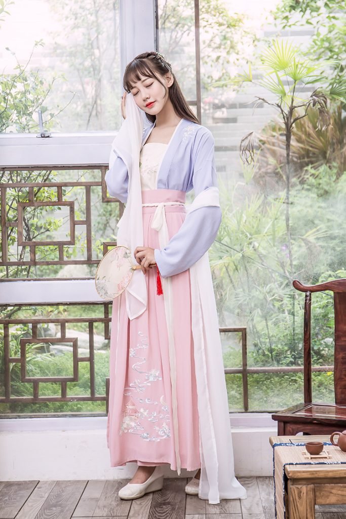 pink hanfu dress