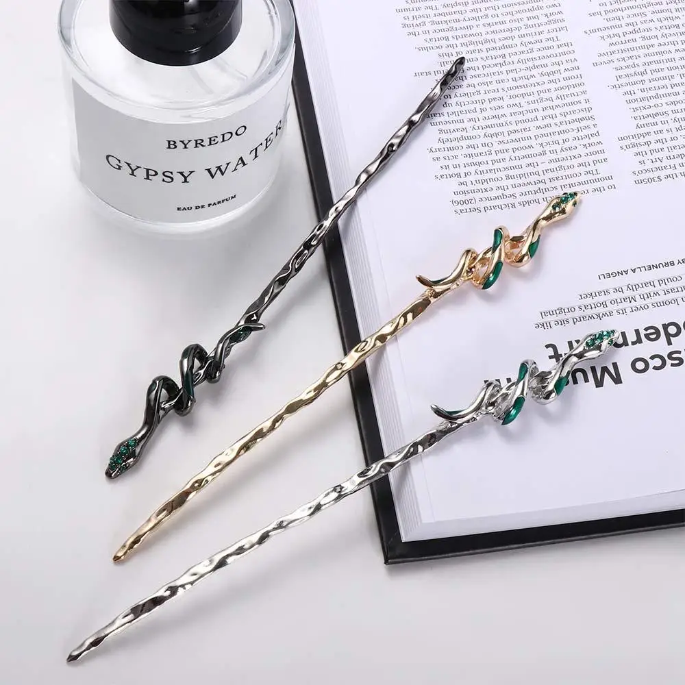 Green Girl Hair Accessories Silver Cheongsam Hanfu Hair Sticks Chinese Style Headwear Ancient Style Hairpin Metal Snake Hairpin - Image 2