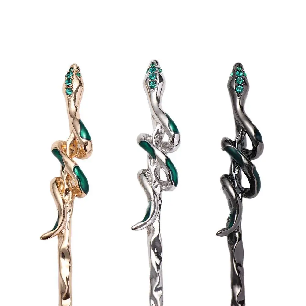 Green Girl Hair Accessories Silver Cheongsam Hanfu Hair Sticks Chinese Style Headwear Ancient Style Hairpin Metal Snake Hairpin - Image 15
