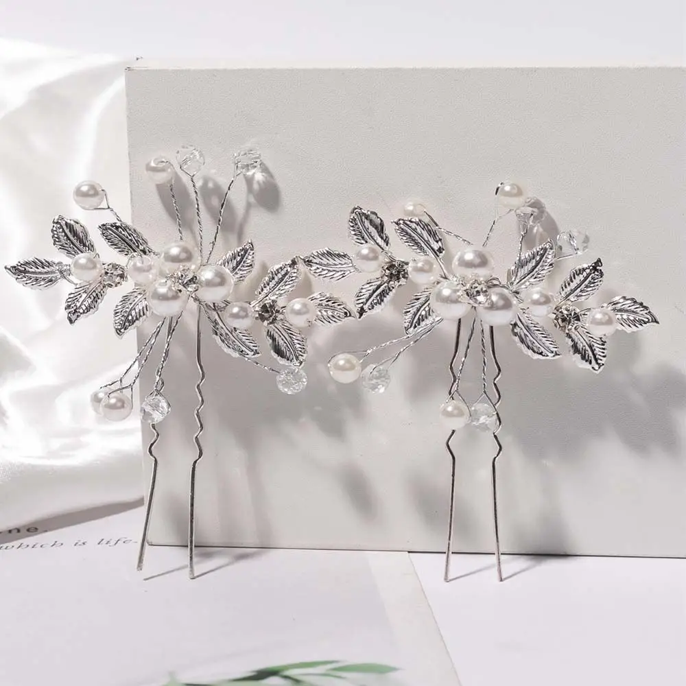 Headwear Diamond Chinese Style Headwear Ancient Headwear Ancient Style Hairpin U Shaped Hairpin Pearl Hairpin Hanfu Hair Sticks - Image 5