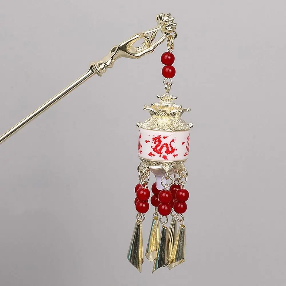 Pearl Glowing Lantern Hairpin LED Light Flower LED Lantern Tassel Hair Stick Hair Chopstick Chinese Style Hanfu Hair Clip Women - Image 15