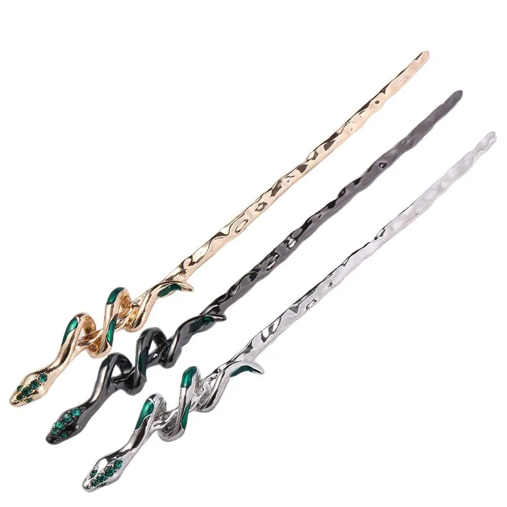 Green Girl Hair Accessories Silver Cheongsam Hanfu Hair Sticks Chinese Style Headwear Ancient Style Hairpin Metal Snake Hairpin - Image 16