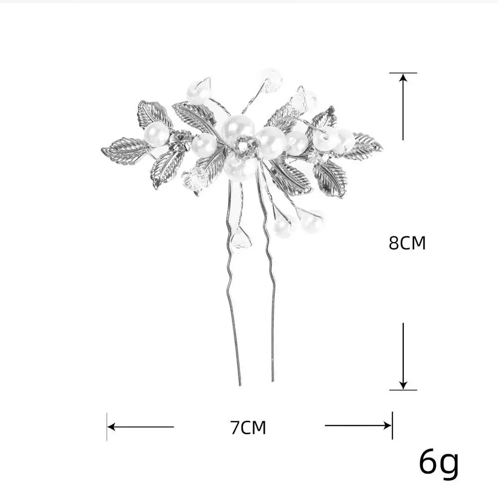 Headwear Diamond Chinese Style Headwear Ancient Headwear Ancient Style Hairpin U Shaped Hairpin Pearl Hairpin Hanfu Hair Sticks - Image 4