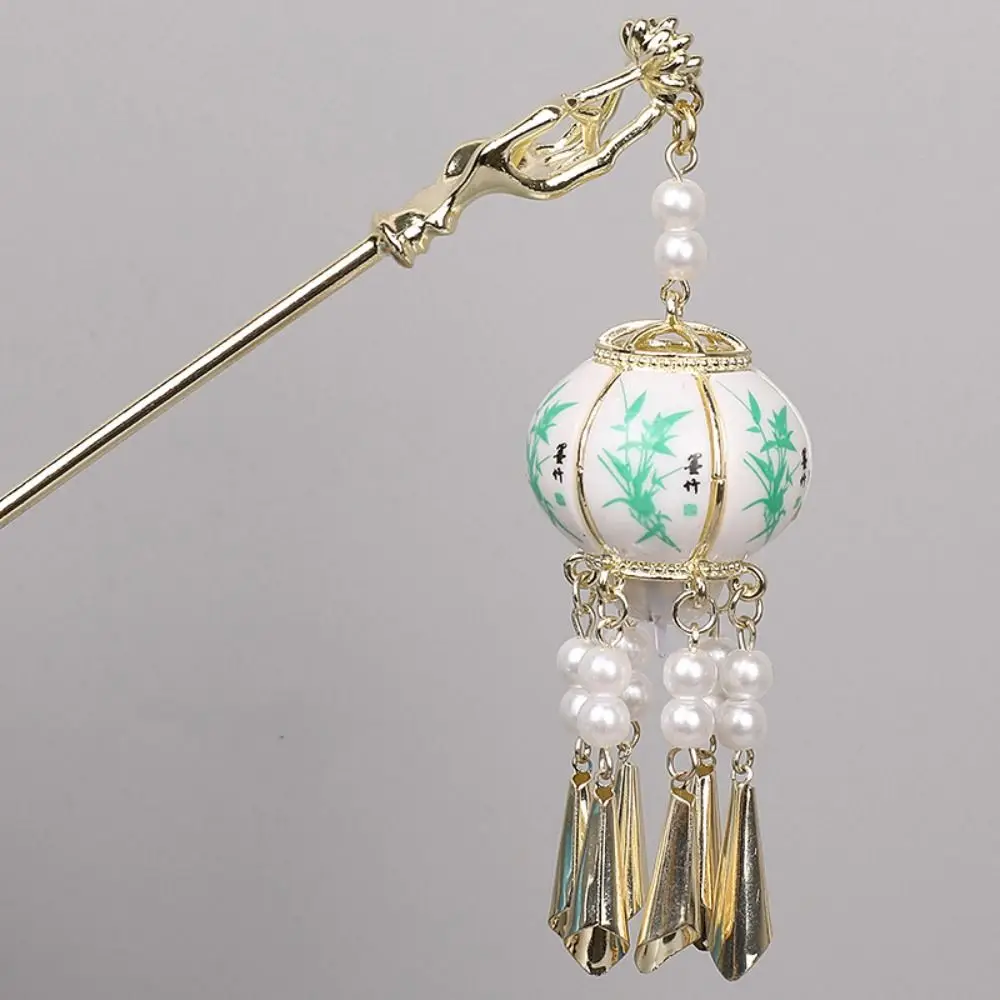Pearl Glowing Lantern Hairpin LED Light Flower LED Lantern Tassel Hair Stick Hair Chopstick Chinese Style Hanfu Hair Clip Women - Image 8