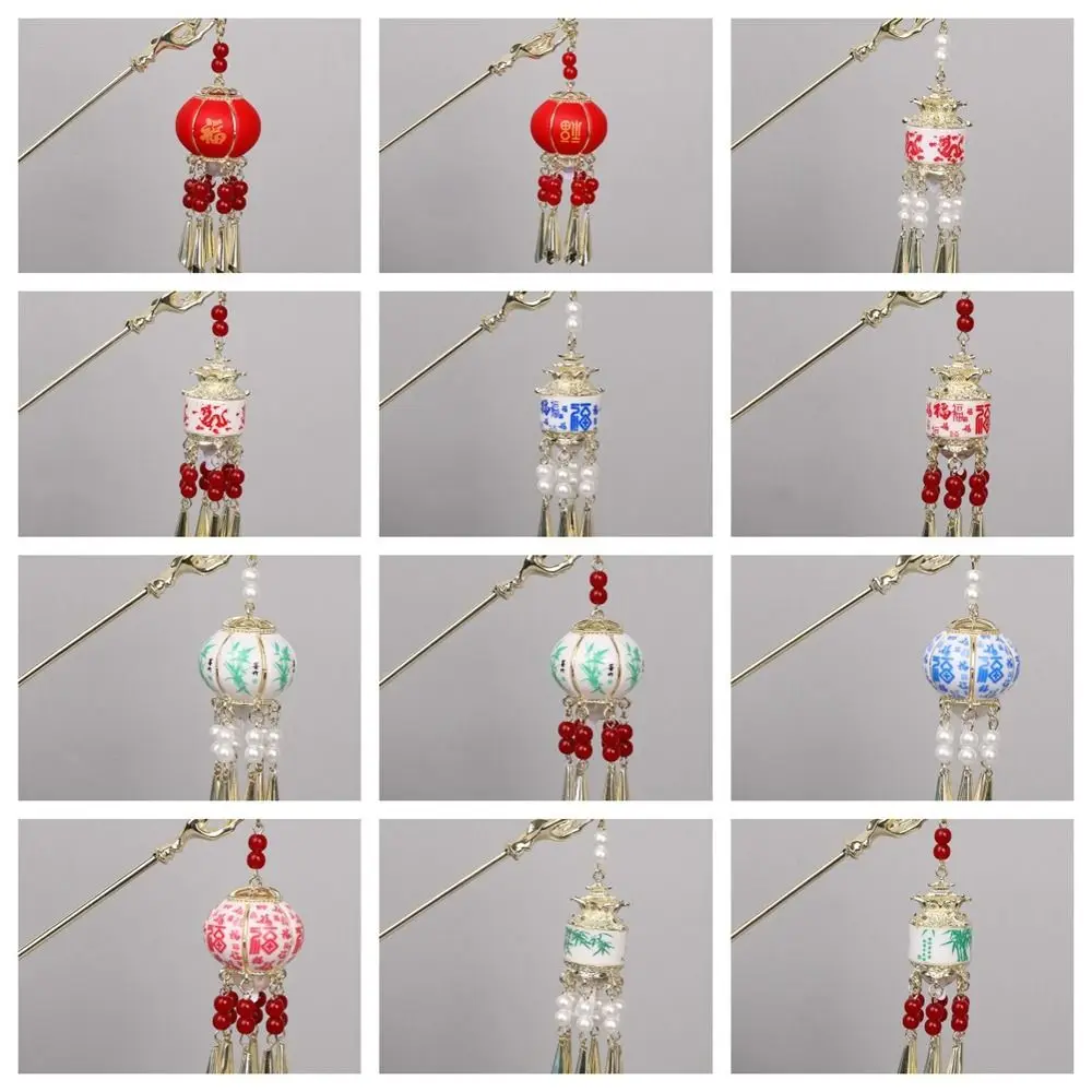Pearl Glowing Lantern Hairpin LED Light Flower LED Lantern Tassel Hair Stick Hair Chopstick Chinese Style Hanfu Hair Clip Women - Image 6
