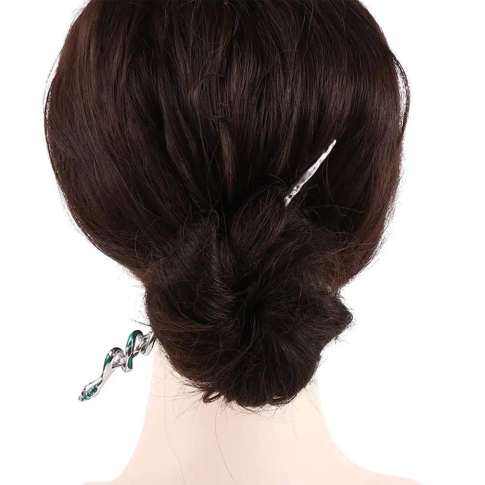 Green Girl Hair Accessories Silver Cheongsam Hanfu Hair Sticks Chinese Style Headwear Ancient Style Hairpin Metal Snake Hairpin - Image 17