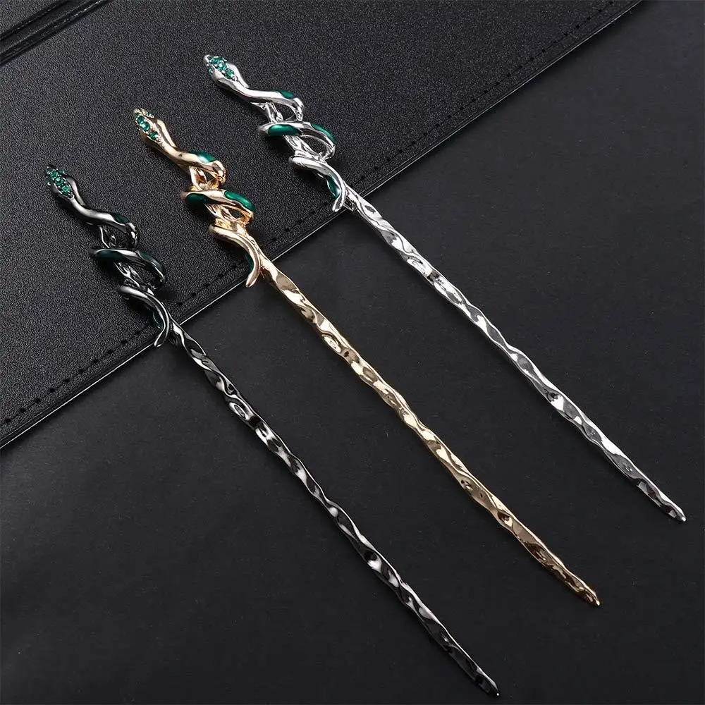 Green Girl Hair Accessories Silver Cheongsam Hanfu Hair Sticks Chinese Style Headwear Ancient Style Hairpin Metal Snake Hairpin - Image 11