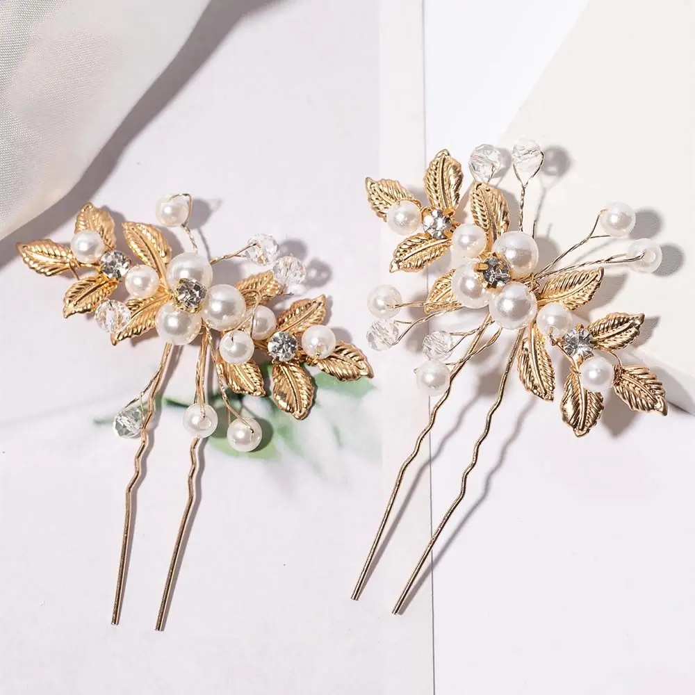 Headwear Diamond Chinese Style Headwear Ancient Headwear Ancient Style Hairpin U Shaped Hairpin Pearl Hairpin Hanfu Hair Sticks - Image 2