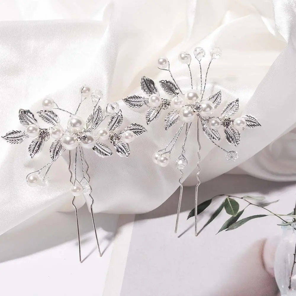 Headwear Diamond Chinese Style Headwear Ancient Headwear Ancient Style Hairpin U Shaped Hairpin Pearl Hairpin Hanfu Hair Sticks - Image 3