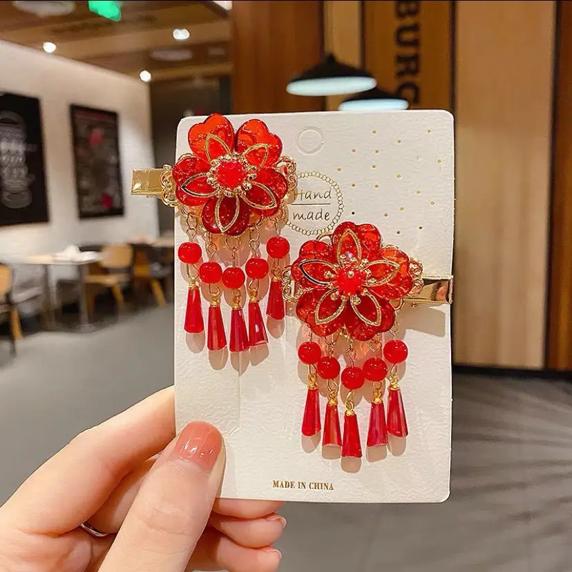 1 pair Handmade Ancient Style Hairpin Tassel Long Chain Beads Dangle Hairpin Chinese Hanfu Headdress girl woman ancient hairpin - Image 22