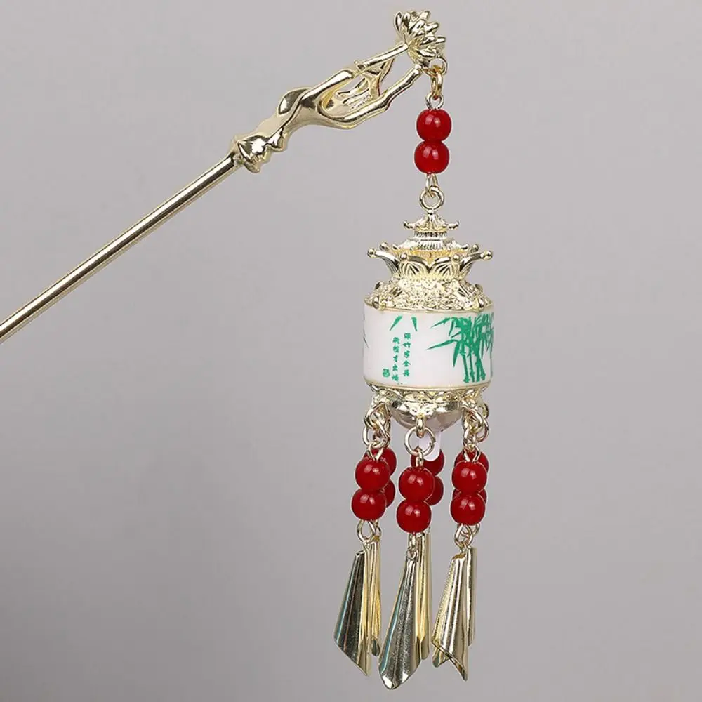 Pearl Glowing Lantern Hairpin LED Light Flower LED Lantern Tassel Hair Stick Hair Chopstick Chinese Style Hanfu Hair Clip Women - Image 11