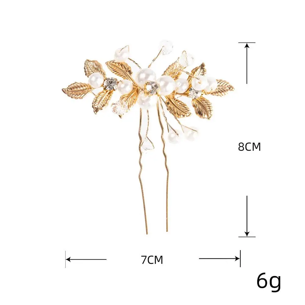 Headwear Diamond Chinese Style Headwear Ancient Headwear Ancient Style Hairpin U Shaped Hairpin Pearl Hairpin Hanfu Hair Sticks - Image 6