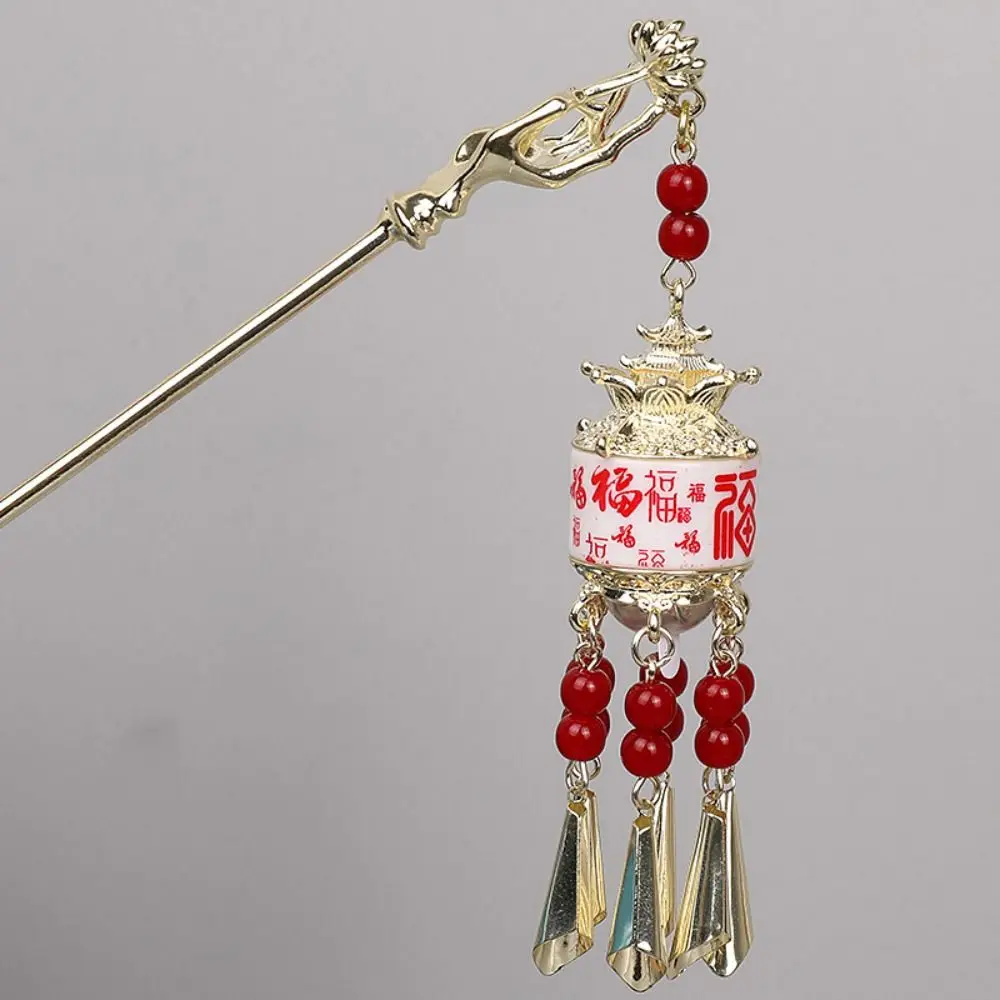 Pearl Glowing Lantern Hairpin LED Light Flower LED Lantern Tassel Hair Stick Hair Chopstick Chinese Style Hanfu Hair Clip Women - Image 9