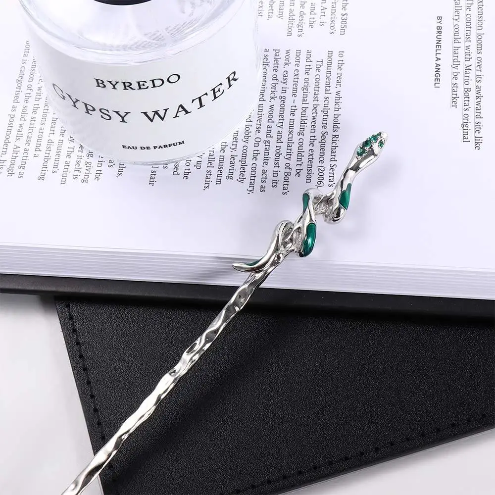 Green Girl Hair Accessories Silver Cheongsam Hanfu Hair Sticks Chinese Style Headwear Ancient Style Hairpin Metal Snake Hairpin - Image 13