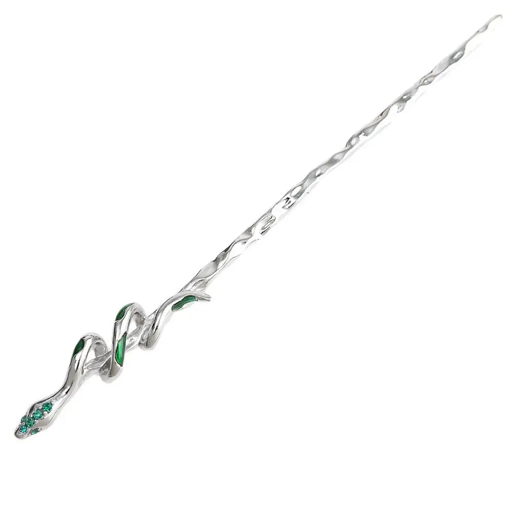 Green Girl Hair Accessories Silver Cheongsam Hanfu Hair Sticks Chinese Style Headwear Ancient Style Hairpin Metal Snake Hairpin - Image 9