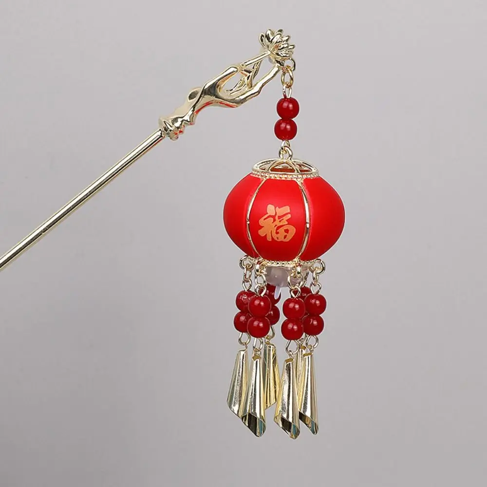 Pearl Glowing Lantern Hairpin LED Light Flower LED Lantern Tassel Hair Stick Hair Chopstick Chinese Style Hanfu Hair Clip Women - Image 18