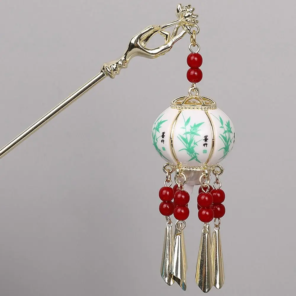 Pearl Glowing Lantern Hairpin LED Light Flower LED Lantern Tassel Hair Stick Hair Chopstick Chinese Style Hanfu Hair Clip Women - Image 7