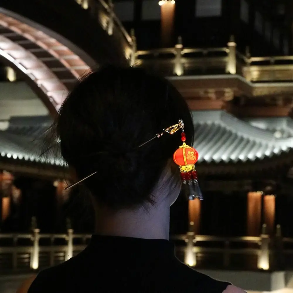 Pearl Glowing Lantern Hairpin LED Light Flower LED Lantern Tassel Hair Stick Hair Chopstick Chinese Style Hanfu Hair Clip Women - Image 20