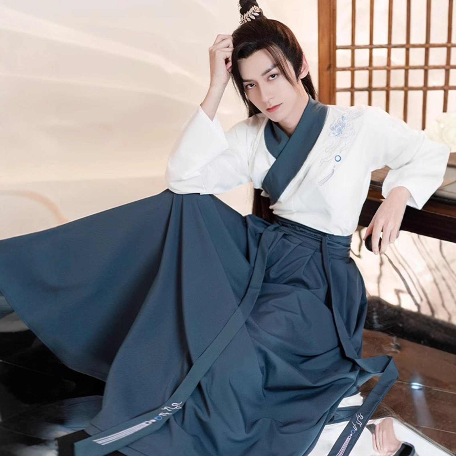 Wei-Jin Style Hanfu Two-Piece Set For Men And Women