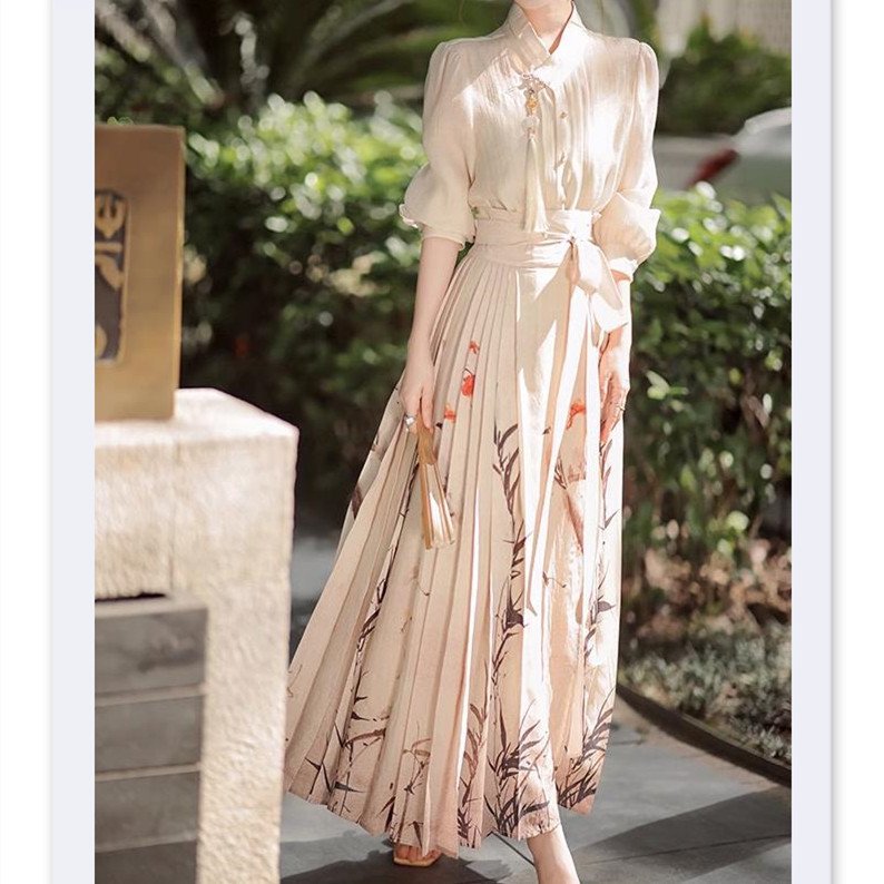 Tencel New Chinese Style Heritage Classic Horse-face Skirt Women's Clothing - Image 8