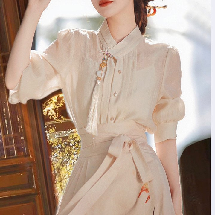 Tencel New Chinese Style Heritage Classic Horse-face Skirt Women's Clothing - Image 10