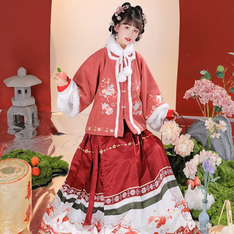 Women's Fashion Horse-face Skirt Han Elements Autumn And Winter Set - Image 10