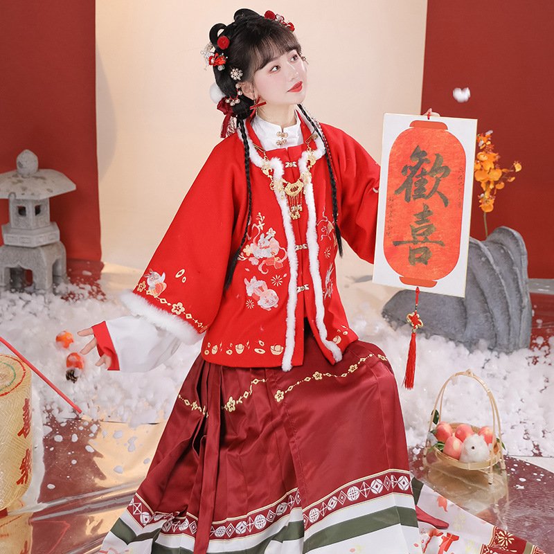 Women's Fashion Horse-face Skirt Han Elements Autumn And Winter Set