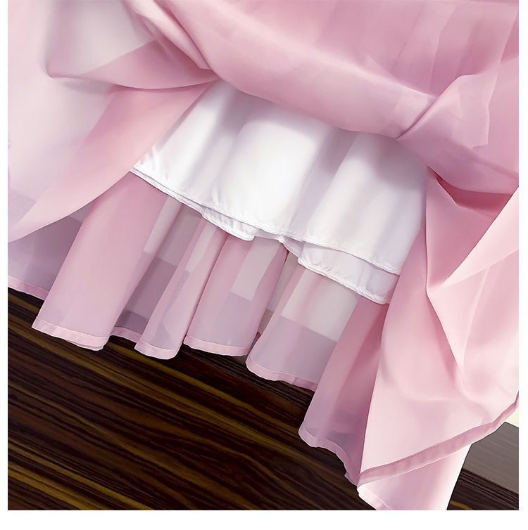 Women's Embroidered Chiffon Improved Hanfu Dress - Image 8
