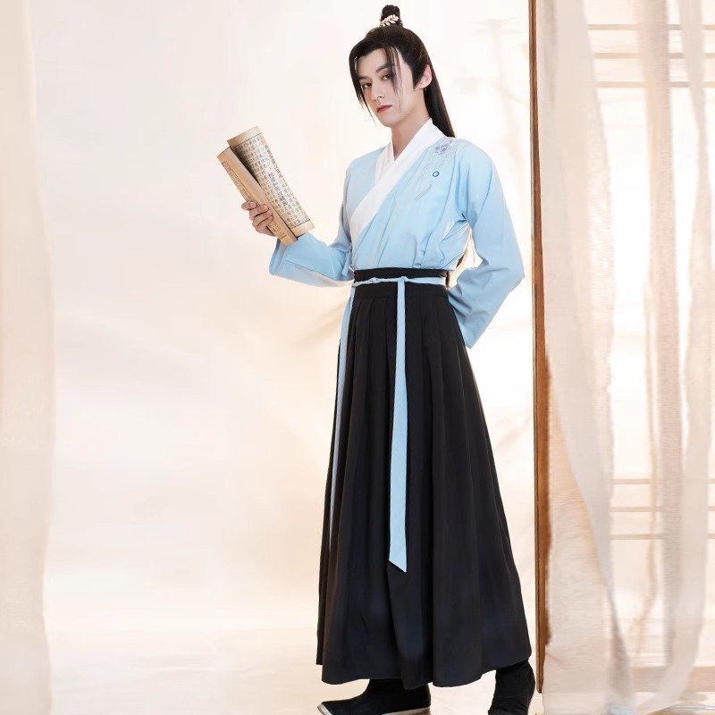 Wei-Jin Style Hanfu Two-Piece Set For Men And Women - Image 4