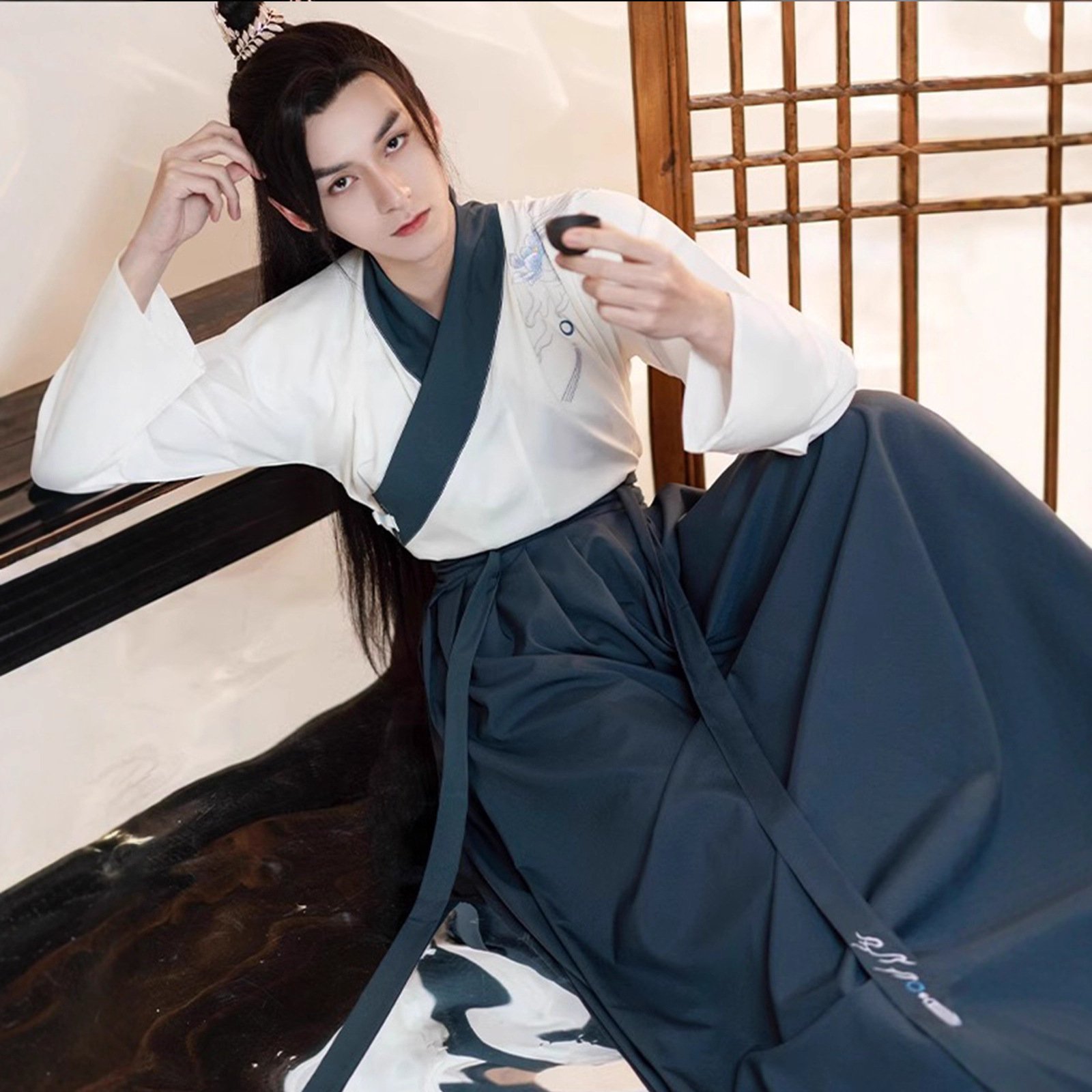 Wei-Jin Style Hanfu Two-Piece Set For Men And Women - Image 6
